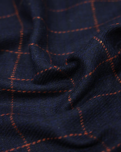 CHECKS WOOLEN TWEED FABRIC