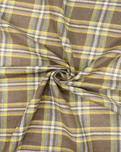 CHECKS WOOLEN TWEED FABRIC