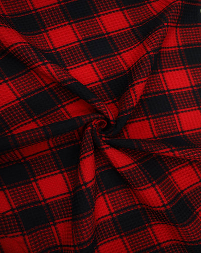 ACRYLIC HONEYCOMB CHECKS FABRIC