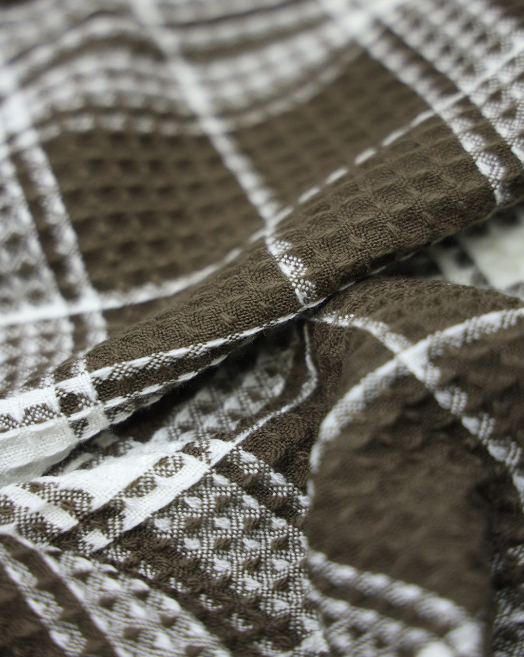 ACRYLIC HONEYCOMB CHECKS FABRIC