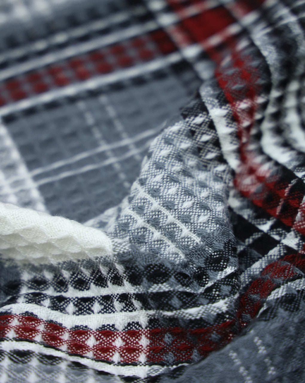 ACRYLIC HONEYCOMB CHECKS FABRIC