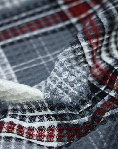 ACRYLIC HONEYCOMB CHECKS FABRIC