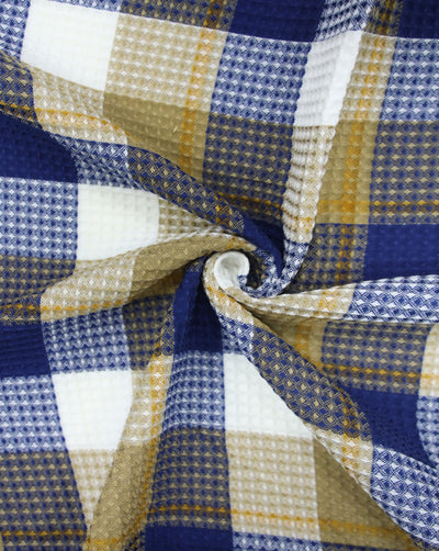 ACRYLIC HONEYCOMB CHECKS FABRIC