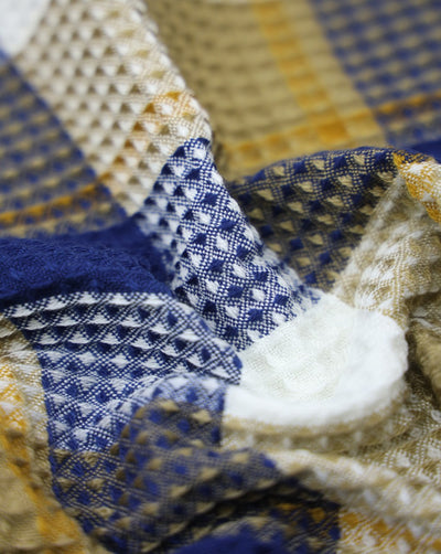 ACRYLIC HONEYCOMB CHECKS FABRIC