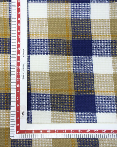 ACRYLIC HONEYCOMB CHECKS FABRIC