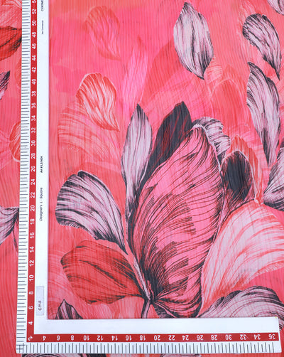 MULTICOLOR POLYESTER PLEATED FABRIC