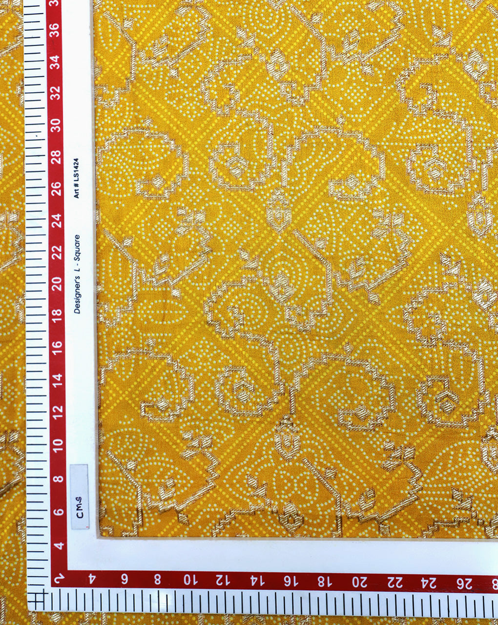 Abstract Design Polyester Lurex Printed Fabric