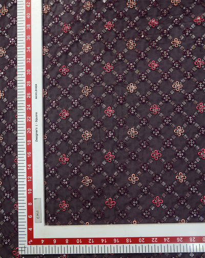 MULTICOLOR GEORGETTE SEQUINS EMBROIDERY FABRIC