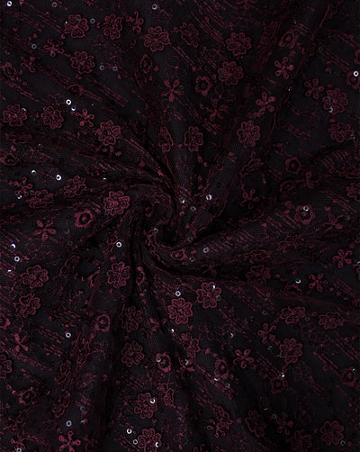 POLYESTER NET SEQUINES EMBROIDERY FABRIC