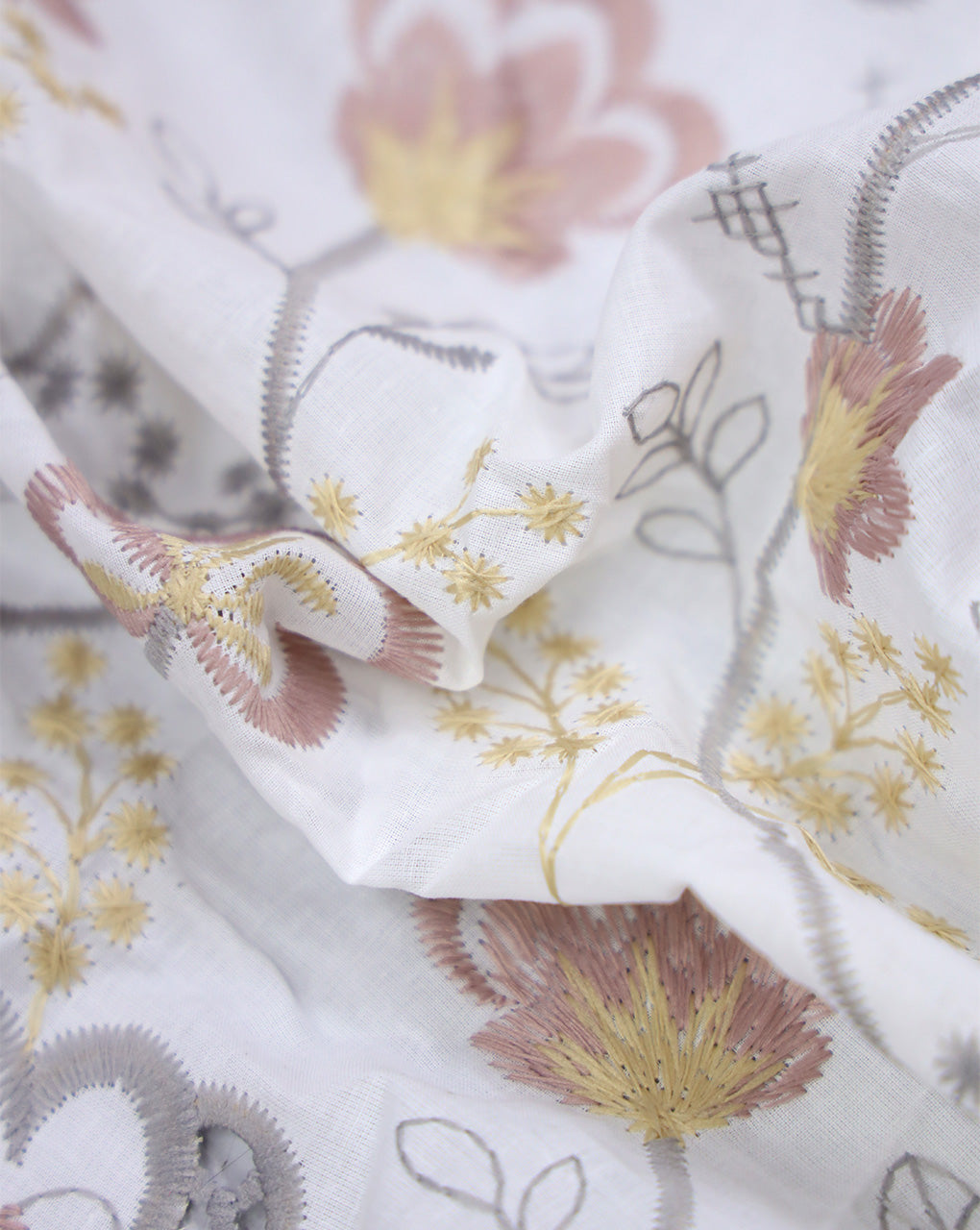 Cotton Schiffli Embroidery Fabric