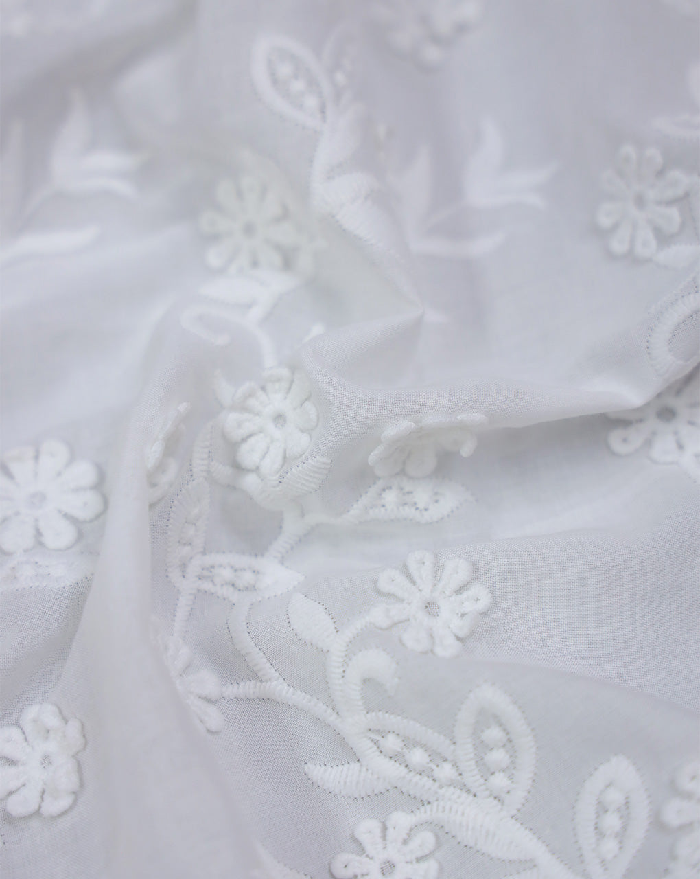 COTTON 3D SCHIFFLI EMBROIDERY FABRIC