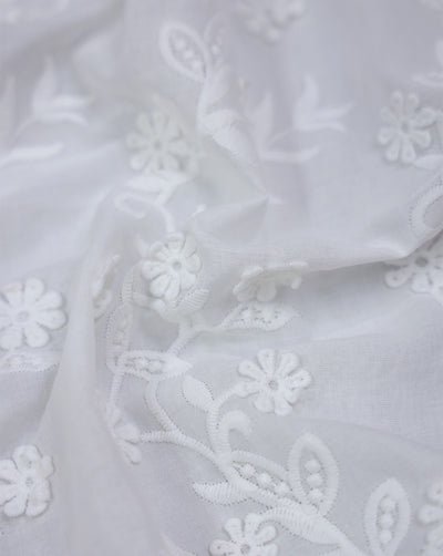 COTTON 3D SCHIFFLI EMBROIDERY FABRIC