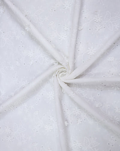 COTTON 3D SCHIFFLI EMBROIDERY FABRIC