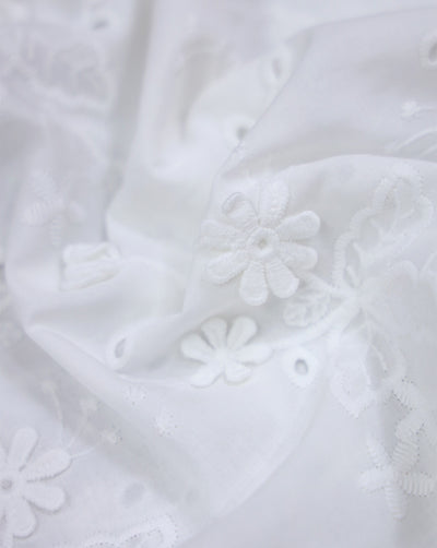 COTTON 3D SCHIFFLI EMBROIDERY FABRIC