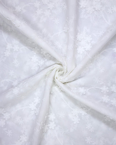 COTTON 3D SCHIFFLI EMBROIDERY FABRIC