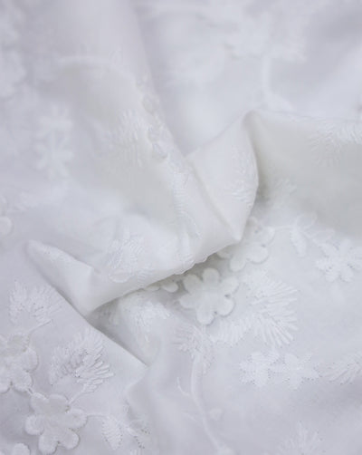 COTTON 3D SCHIFFLI EMBROIDERY FABRIC