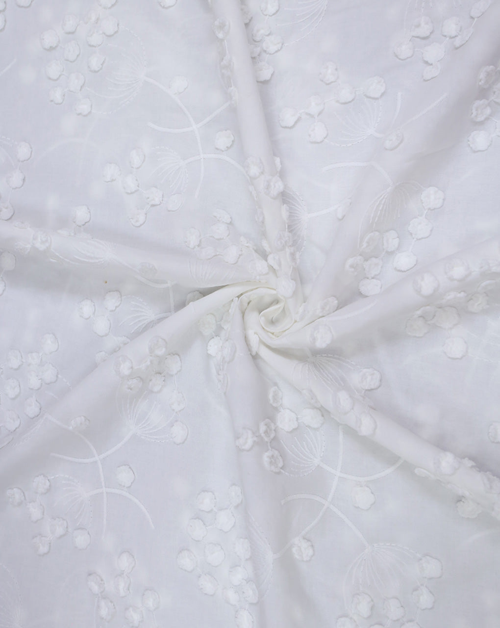 COTTON 3D SCHIFFLI EMBROIDERY FABRIC