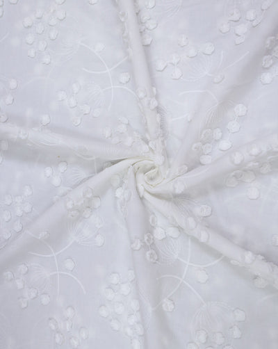 COTTON 3D SCHIFFLI EMBROIDERY FABRIC