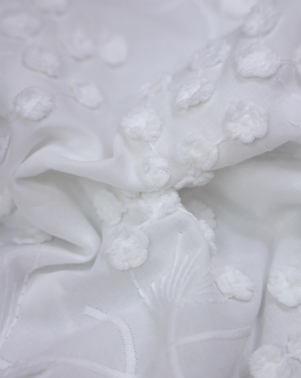 COTTON 3D SCHIFFLI EMBROIDERY FABRIC