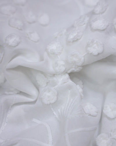 COTTON 3D SCHIFFLI EMBROIDERY FABRIC