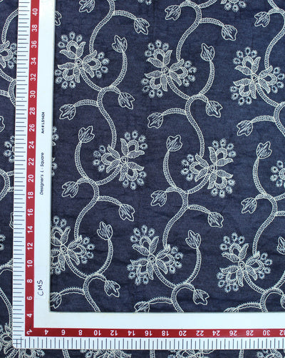 DENIM EMBROIDERY FABRIC