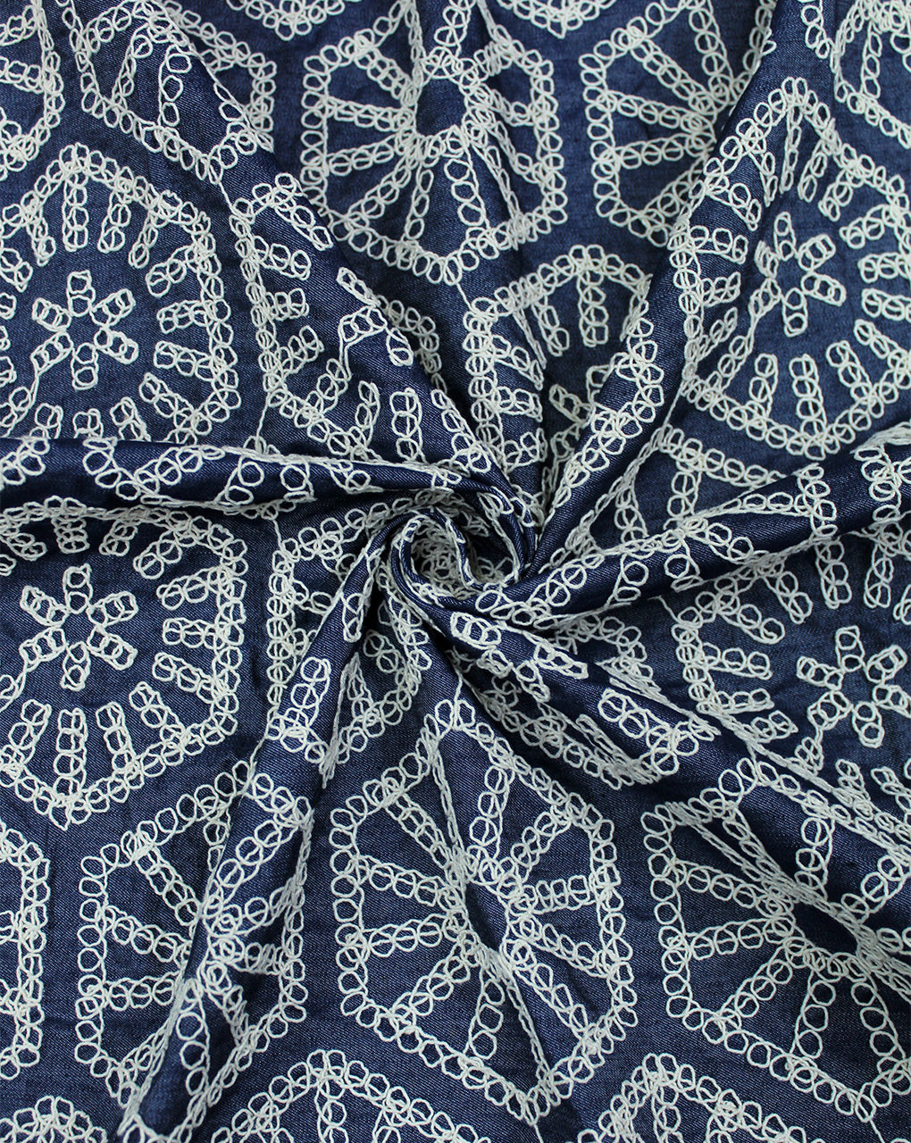 DENIM EMBROIDERY FABRIC