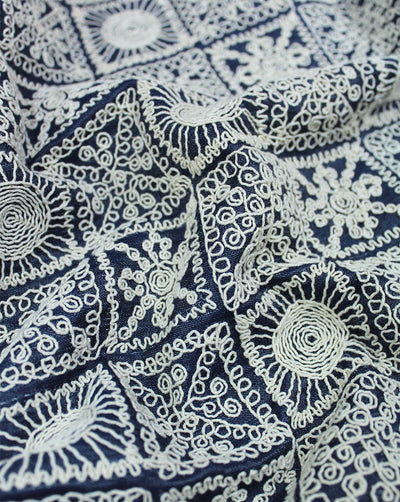 DENIM EMBROIDERY FABRIC