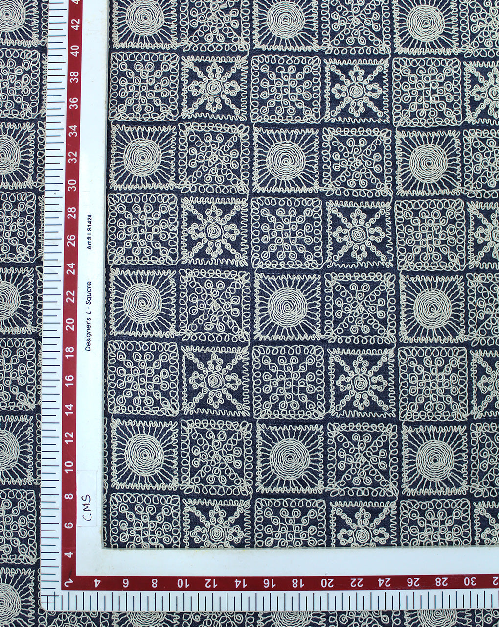 DENIM EMBROIDERY FABRIC