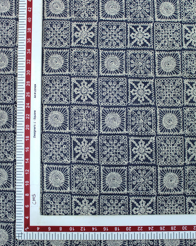 DENIM EMBROIDERY FABRIC
