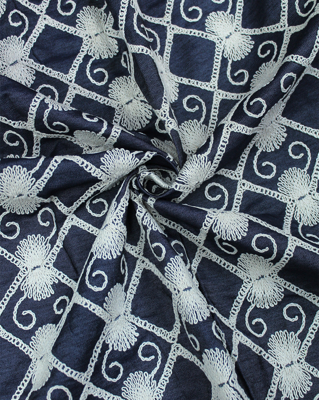 DENIM EMBROIDERY FABRIC