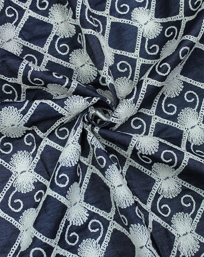 DENIM EMBROIDERY FABRIC