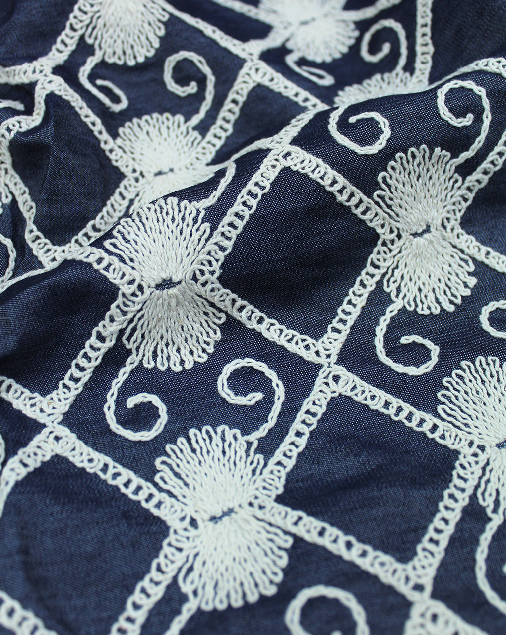 DENIM EMBROIDERY FABRIC
