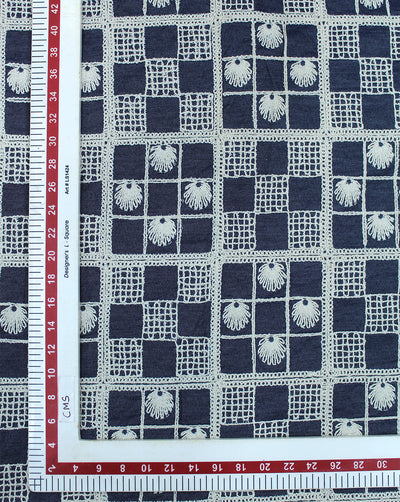 DENIM EMBROIDERY FABRIC