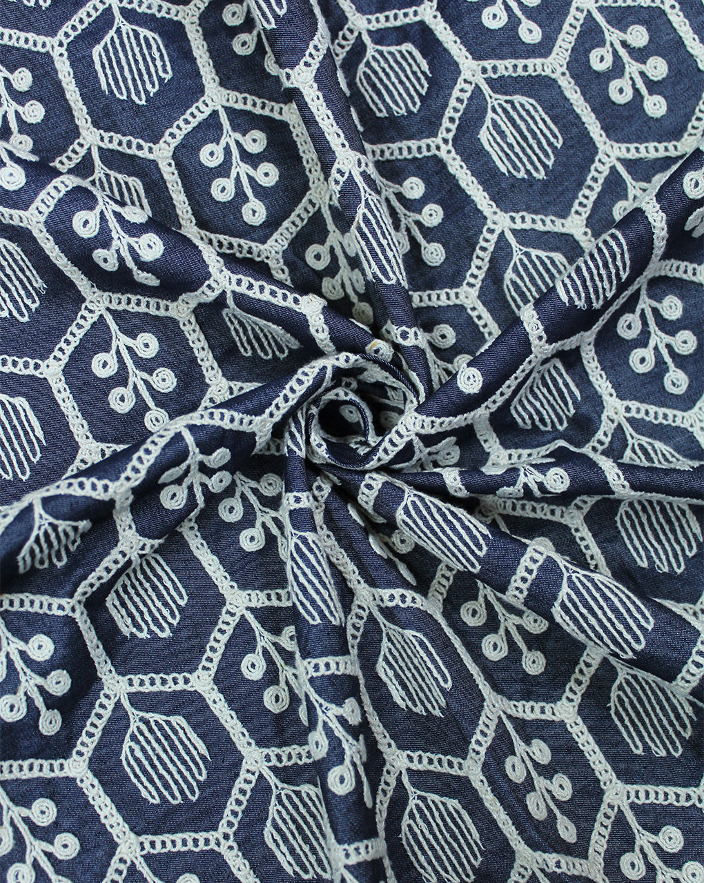 DENIM EMBROIDERY FABRIC