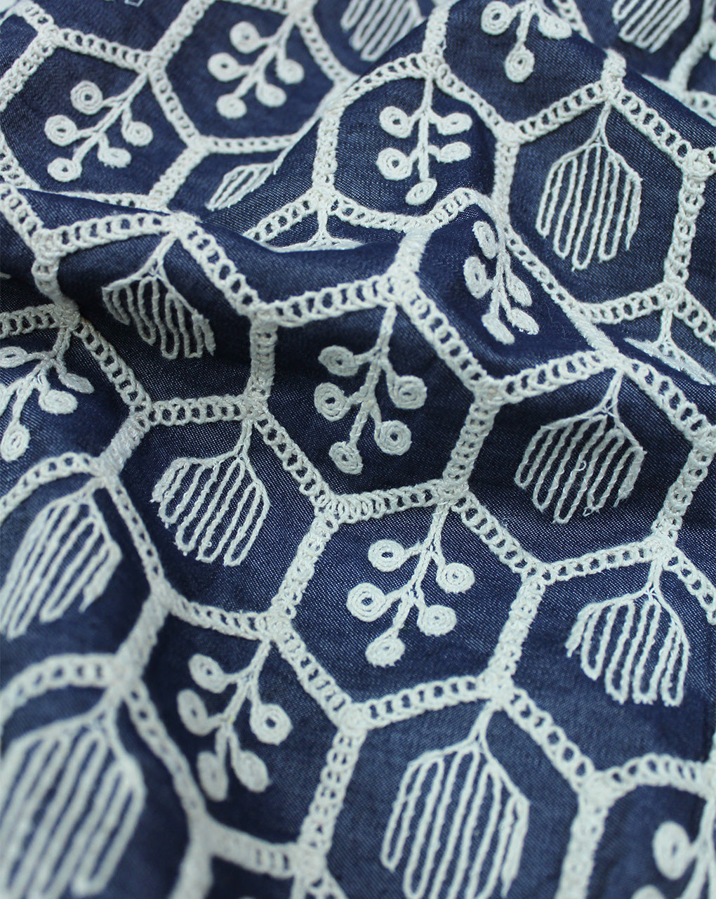 DENIM EMBROIDERY FABRIC