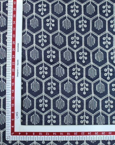DENIM EMBROIDERY FABRIC