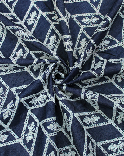 DENIM EMBROIDERY FABRIC
