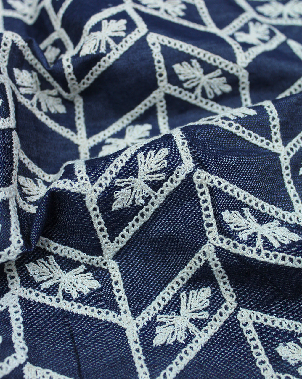 DENIM EMBROIDERY FABRIC