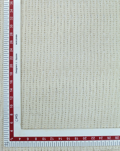 GREIGE COTTON SEQUINS EMBROIDERY FABRIC