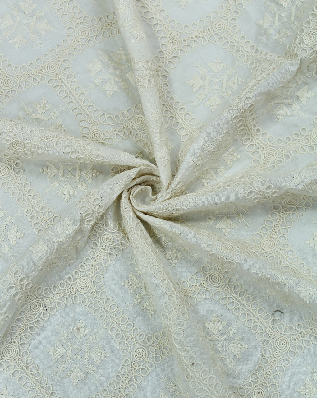 GREIGE COTTON EMBROIDERY FABRIC