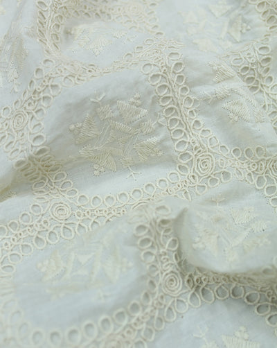GREIGE COTTON EMBROIDERY FABRIC