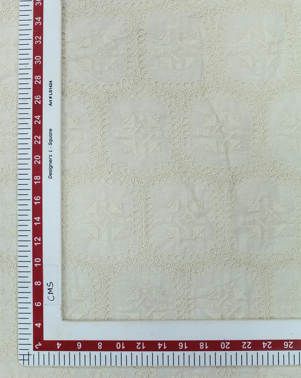 GREIGE COTTON EMBROIDERY FABRIC