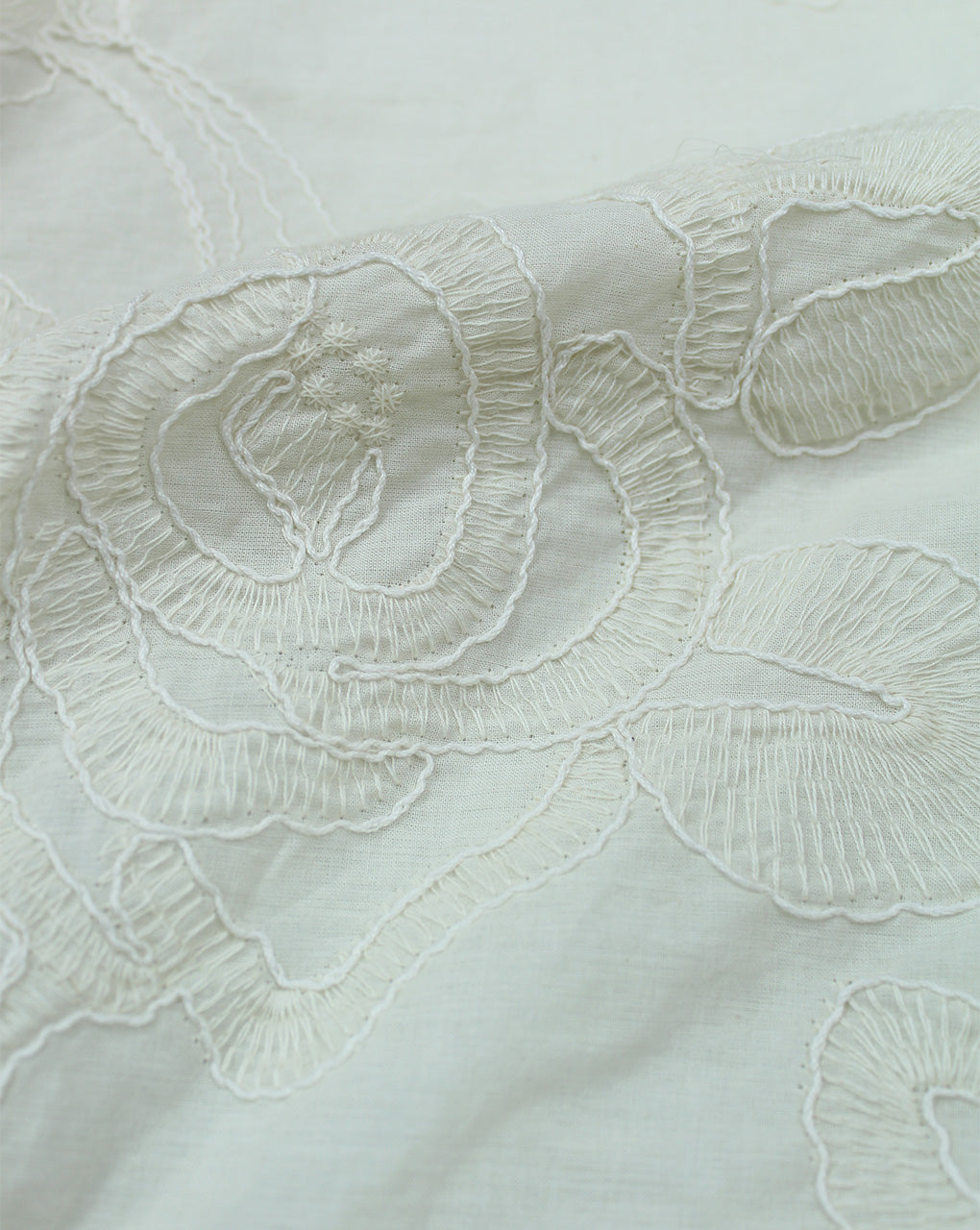 GREIGE COTTON EMBROIDERY FABRIC