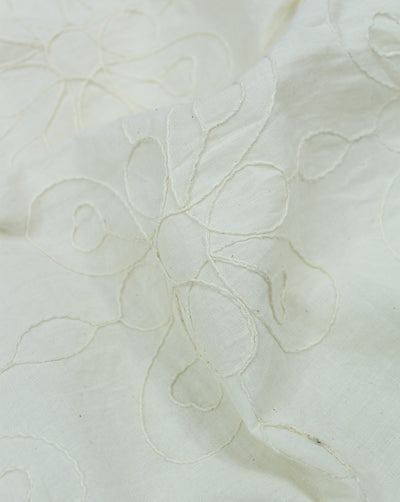 GREIGE COTTON EMBROIDERY FABRIC