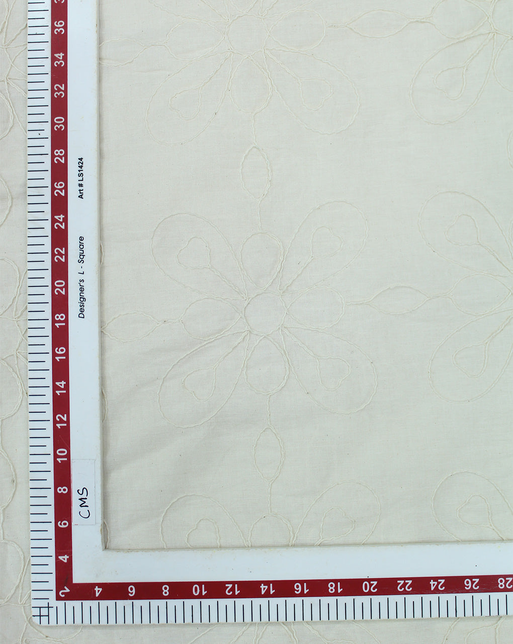 GREIGE COTTON EMBROIDERY FABRIC