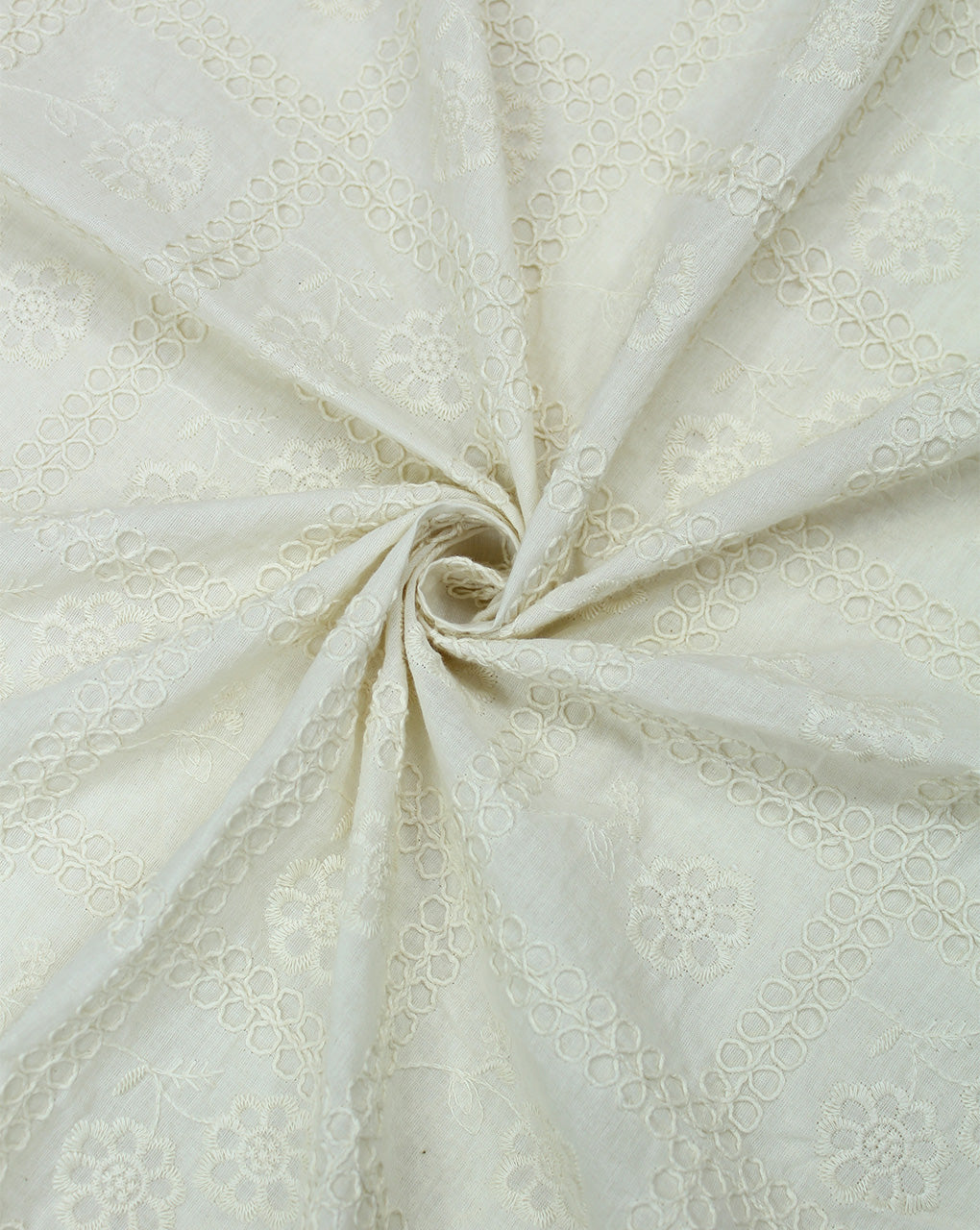 GREIGE COTTON EMBROIDERY FABRIC