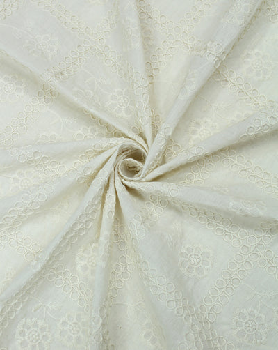 GREIGE COTTON EMBROIDERY FABRIC