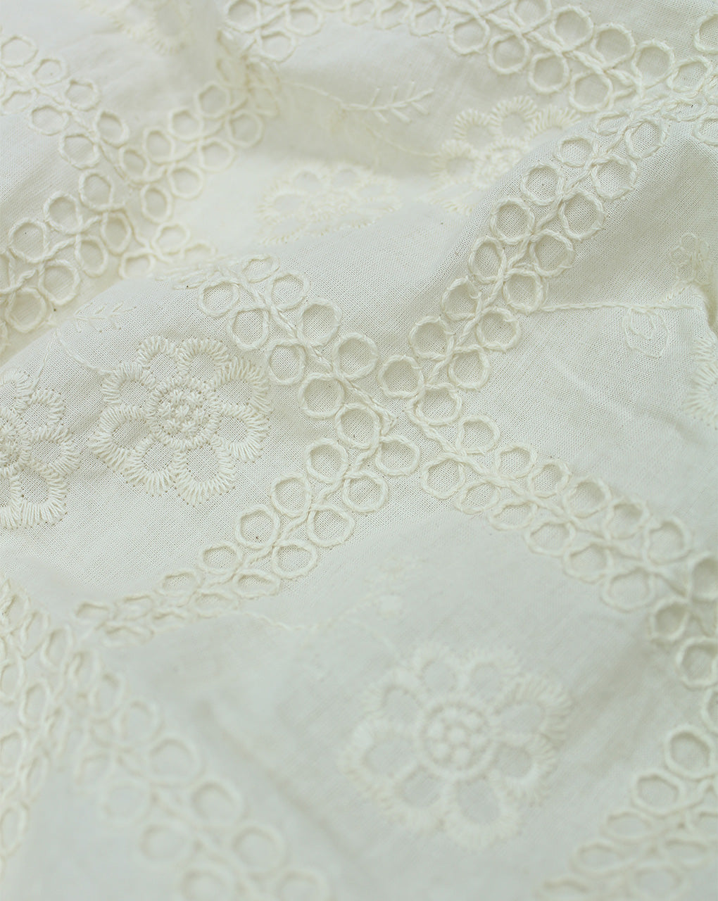 GREIGE COTTON EMBROIDERY FABRIC