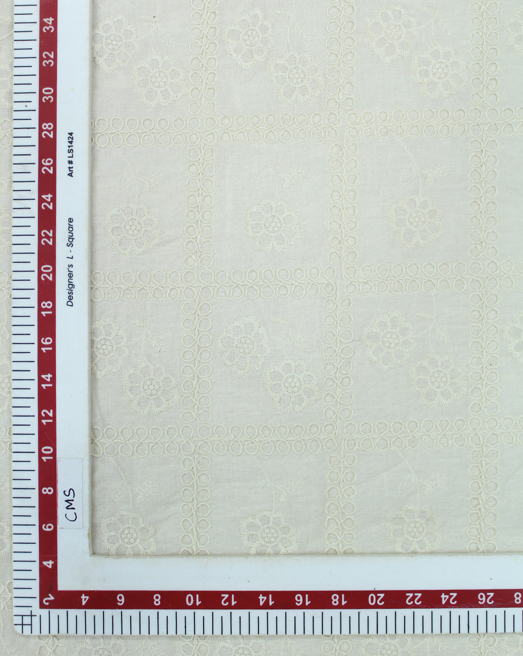 GREIGE COTTON EMBROIDERY FABRIC