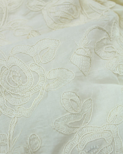 GREIGE COTTON EMBROIDERY FABRIC